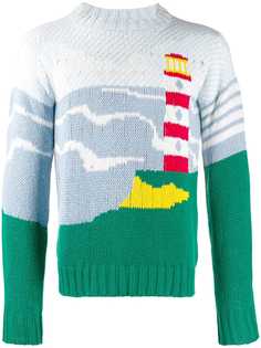 Thom Browne пуловер с круглым вырезом и полосками 4-Bar