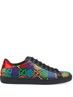 Gucci кроссовки Ace с узором GG Psychedelic