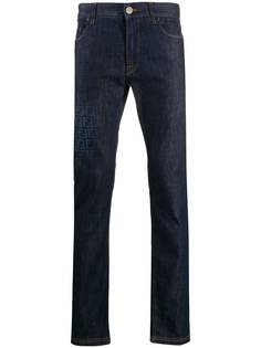 Fendi джинсы кроя слим с логотипом FF