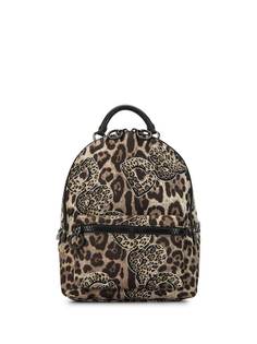 Dolce & Gabbana рюкзак с леопардовым принтом и логотипом