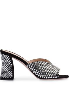 Miu Miu мюли с кристаллами