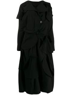 Yohji Yamamoto пальто с аппликацией