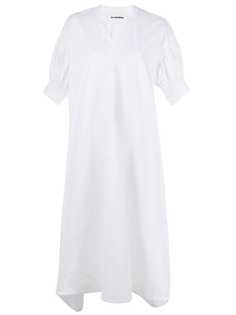 Jil Sander платье А-силуэта с пышными рукавами