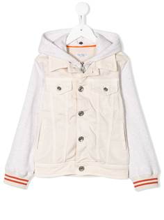 Brunello Cucinelli Kids куртка с контрастными вставками