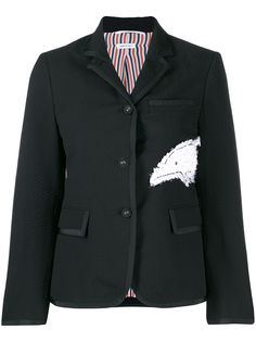 Thom Browne блейзер из сирсакера