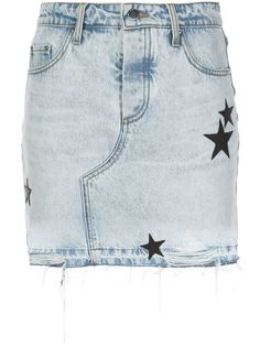 AMIRI джинсовая юбка с аппликацией