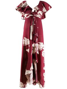 Johanna Ortiz платье с драпировкой и цветочным принтом