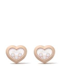 Chopard серьги-гвоздики Happy Diamonds из розового золота с бриллиантами