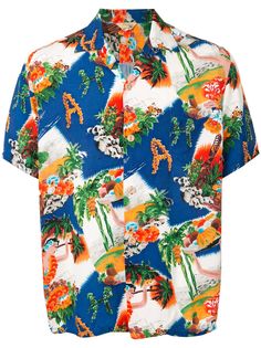 Fake Alpha Vintage гавайская рубашка 1950-х годов