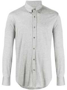 Brunello Cucinelli фактурная рубашка с закругленным подолом