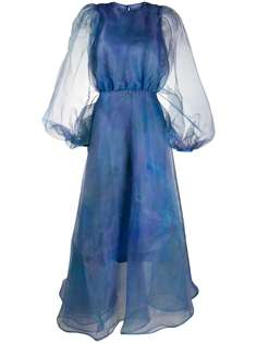 Beaufille расклешенное платье с объемными рукавами
