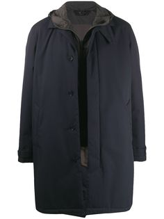 Z Zegna пальто с капюшоном и съемной подкладкой-жилетом