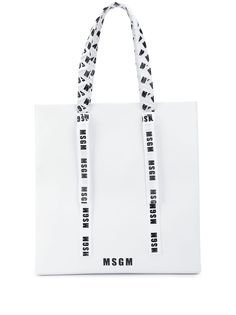 MSGM сумка-тоут с логотипами на ремешках