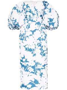 RASARIO платье миди с открытыми плечами и цветочным принтом