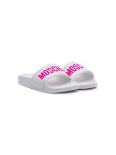 Moschino Kids шлепанцы с логотипом