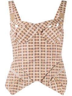 Charlotte Knowles топ-корсет в клетку