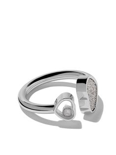 Chopard кольцо Happy Hearts из белого золота с бриллиантами