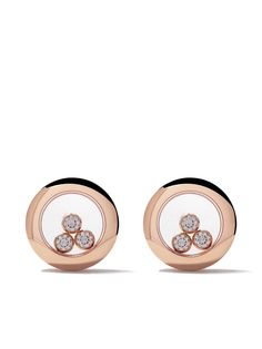 Chopard серьги-гвоздики Happy Diamonds Icons из розового золота