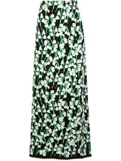 Carolina Herrera длинная жаккардовая юбка с цветочным узором
