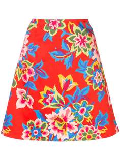 Carolina Herrera юбка мини с цветочным узором