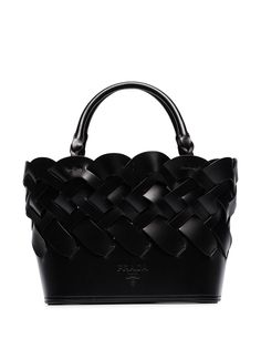 Prada плетеная сумка-тоут Vitello