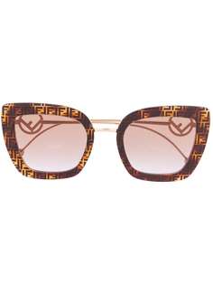 Fendi Eyewear солнцезащитные очки с логотипом FF