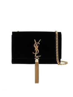 Saint Laurent сумка через плечо с монограммой и кисточкой
