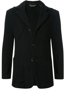 Comme Des Garçons Pre-Owned фактурный пиджак узкого кроя