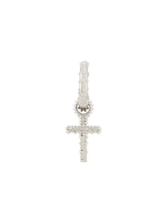 Kasun London серебряные серьги-кольца с подвесками в форме крестов