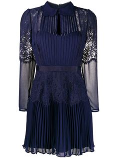 Self-Portrait платье с кружевными вставками