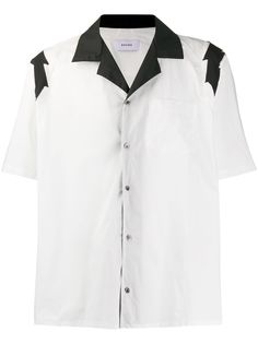 Rhude рубашка с короткими рукавами и контрастной отделкой