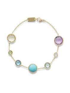 IPPOLITA браслет Lollipop из желтого золота с камнями