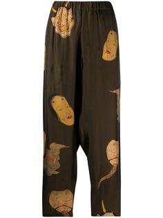 Uma Wang брюки с принтом