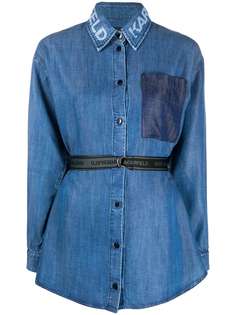 Karl Lagerfeld джинсовая рубашка с поясом