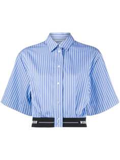MSGM укороченная полосатая рубашка с короткими рукавами
