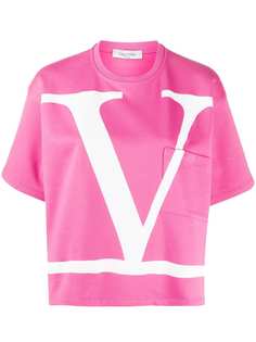 Valentino футболка оверсайз с логотипом VLogo
