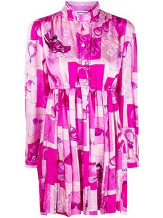 Balenciaga плиссированное платье мини