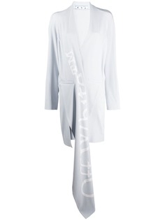Off-White пальто асимметричного кроя с драпировкой