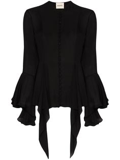 Khaite блузка Elliot с асимметричным подолом