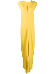 Rick Owens платье с V-образным вырезом и драпировкой