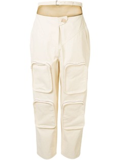 pushBUTTON брюки с карманами карго и многослойным поясом