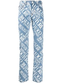 Versace Jeans Couture узкие джинсы с принтом Baroque