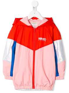 Kenzo Kids куртка в стиле колор-блок с капюшоном