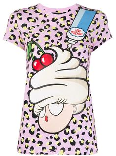 Love Moschino футболка с леопардовым принтом