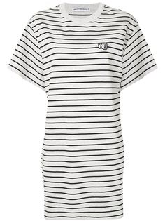 T By Alexander Wang платье-футболка в полоску