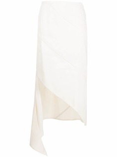 Off-White юбка-карандаш асимметричного кроя с драпировкой