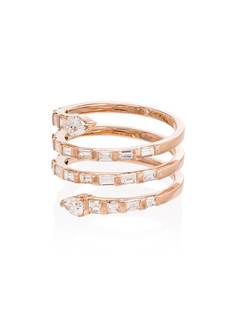 SHAY кольцо Pear Spiral из розового золота с бриллиантами