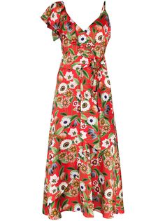 Borgo De Nor платье миди Isadora с цветочным принтом и оборками
