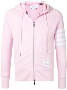 Thom Browne худи на молнии с полосками 4-Bar