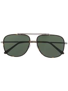 Tom Ford Eyewear солнцезащитные очки-авиаторы черепаховой расцветки